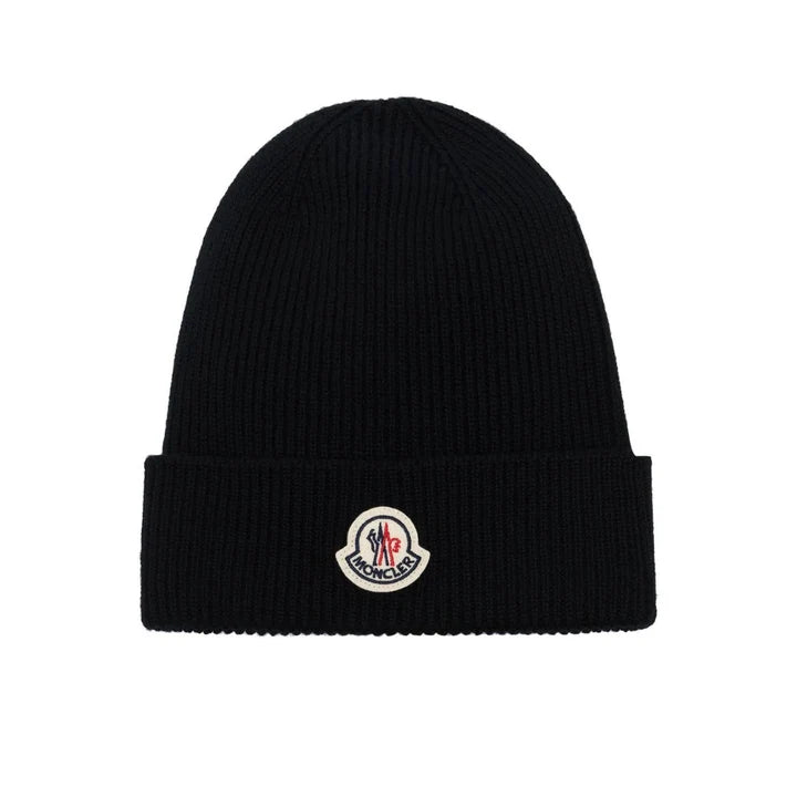 Monogram Black Beanie