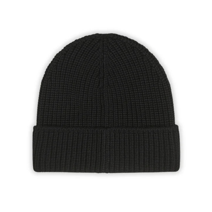 Goose Black Ribbed Beanie