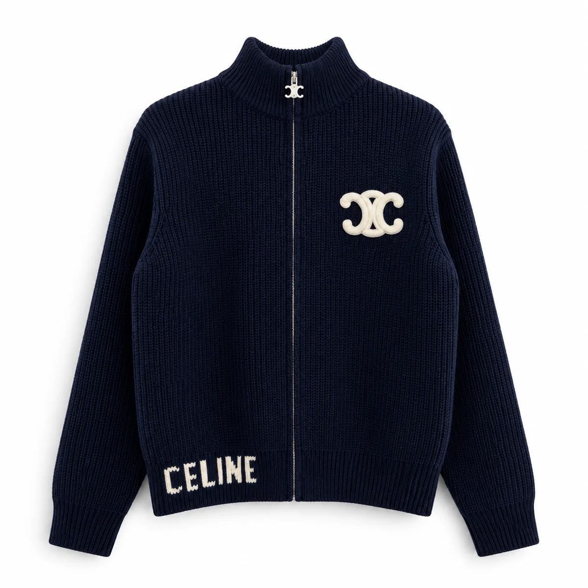 CELI ZIP SWEATER NAVY