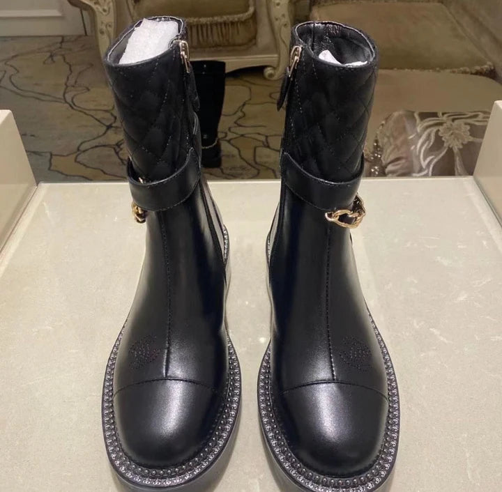 GOLD CHAIN BOOTS