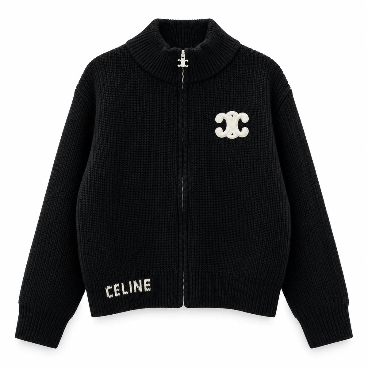 CELI ZIP SWEATER BLACK